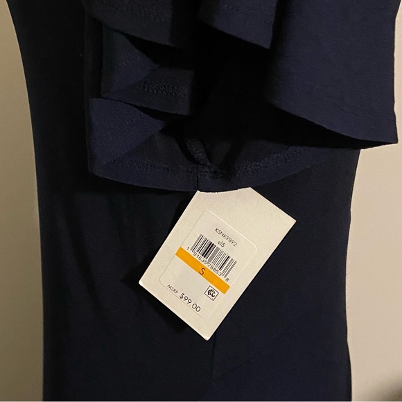 NWT Kensie Cold Shoulder Flutter Sleeve High-Low Dress - Picture 12 of 15